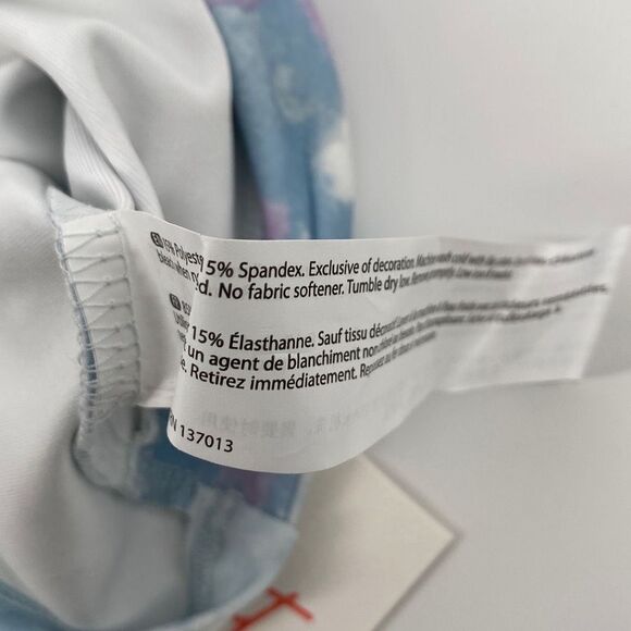 Wildfox | Blue & Pink Watercolor Tie-Dye Twist-Front Crop Tank Small New - Picture 11 of 13